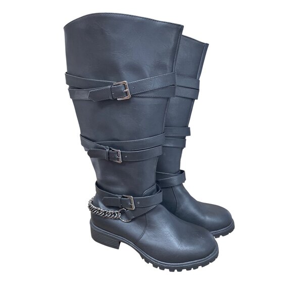 Torrid Womans Black Non Leather Below Knee Riding Boots SKU 9584 - Picture 12 of 12